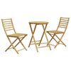 vidaXL 3 pcs conjunto de bistr&ocirc; em bambu