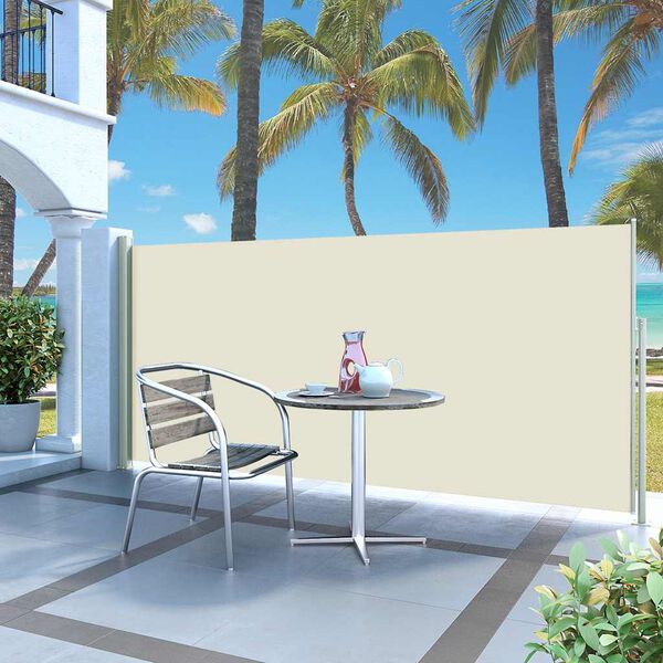 vidaXL Toldo lateral retrátil 120x300 cm creme