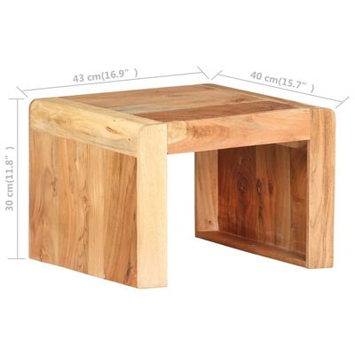 vidaXL Mesa de apoio 43x40x30 cm madeira de acácia maciça