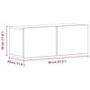 vidaXL Gabinete para TV 2 pcs Carvalho Preto 80 x 30 x 30 cm
