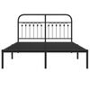 vidaXL Estrutura de cama com cabeceira 140x190 cm metal preto