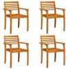 vidaXL Cadeiras de jardim 4 pcs 59x55x85 cm madeira de ac&aacute;cia maci&ccedil;a