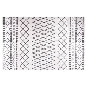 vidaXL Tapete lav&aacute;vel 160x230 cm preto e branco