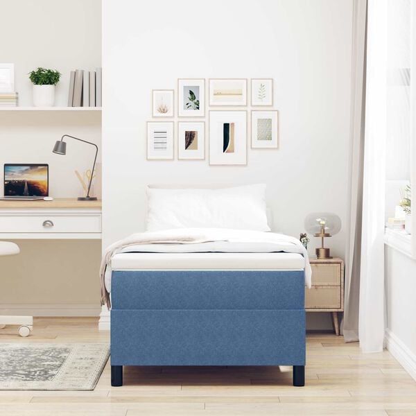 vidaXL Estrado de cama plataforma Azul 80 x 200 cm tecido