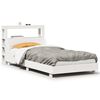 vidaXL Cama sem colch&atilde;o 90x190 cm madeira de pinho maci&ccedil;a branco
