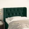 vidaXL Cabeceira de cama c/ abas veludo 83x16x78/88 cm verde-escuro