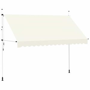 vidaXL Toldo retr&aacute;til manual 350 cm creme