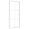 vidaXL Porta de interior 93x201,5 cm vidro ESG e alum&iacute;nio branco