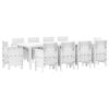 vidaXL Conjunto de Jantar para Jardim 11 pcs Branco Polipropileno