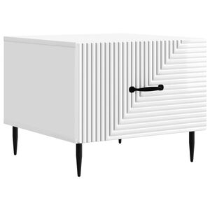 vidaXL Mesa de centro com gaveta Branco Brilhante 49 x 50 x 40 cm