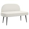 vidaXL Banco estofado com encosto Branco 110 x 60 x 76 cm