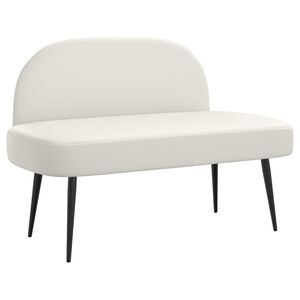 vidaXL Banco estofado com encosto Branco 110 x 60 x 76 cm