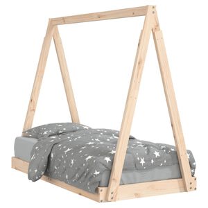 vidaXL Estrutura de cama infantil 70x140 cm pinho maci&ccedil;o