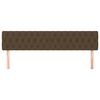 vidaXL Cabeceira de cama 2 pcs tecido 100x7x78/88 cm castanho -escuro