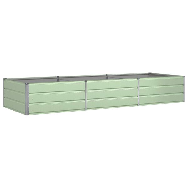 vidaXL Floreira Verde Pastel 195 x 100 x 45 cm A&ccedil;o Galvanizado