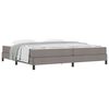 vidaXL Cama Box com colch&atilde;o Cinzento-acastanhado 200 x 200 cm tecido