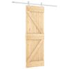 vidaXL Porta Deslizante Natural e Branco 70 x 210 cm