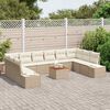 vidaXL Conjunto de Sof&aacute; de Jardim 11 pcs bege e branco