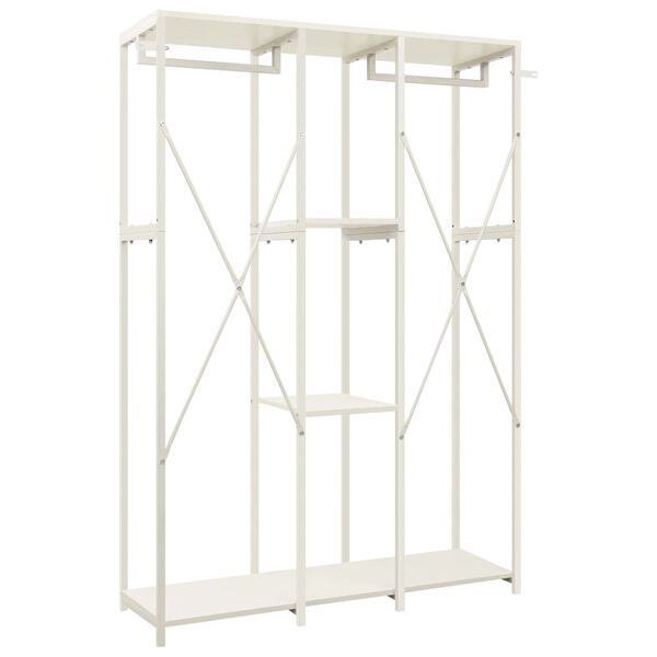 vidaXL Roupeiro 110x40x167 cm metal e contraplacado branco