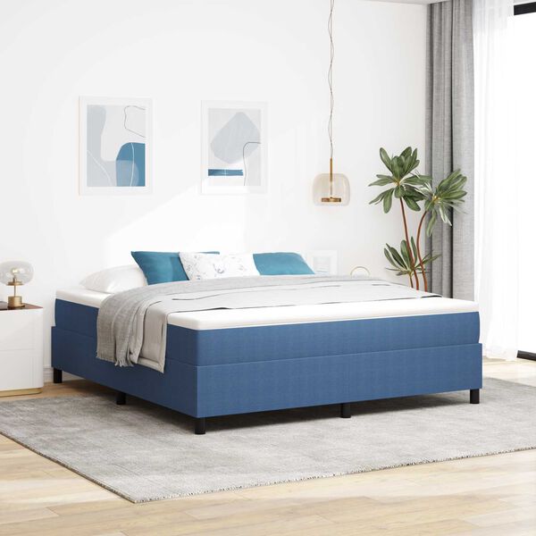 vidaXL Estrado de cama plataforma Azul 180 x 200 cm