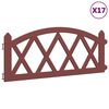 vidaXL Bordas de relvado 17 pcs 10 m PP vermelho