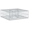 vidaXL Cama elevada de gabi&atilde;o 60 x 60 x 20 cm A&ccedil;o Galvanizado Prateado