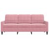 vidaXL Sof&aacute; de 3 lugares 180 cm veludo rosa