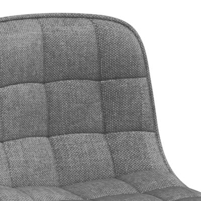 vidaXL Cadeiras de jantar giratórias 2 pcs tecido cinzento-claro
