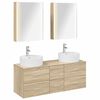 vidaXL Conjunto de M&oacute;veis para Banheiro 5 pcs Carvalho Sonoma