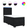 vidaXL Cama com molas/colch&atilde;o 100x200 cm veludo preto