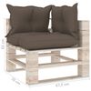 vidaXL 7 pcs conj. lounge de paletes p/ jardim com almofad&otilde;es pinho