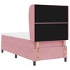 vidaXL Cama Box com colch&atilde;o com cabeceira Rosa 190 x 90 cm Poli&eacute;ster