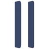 vidaXL Cabeceira de cama c/ abas tecido 163x16x118/128 cm azul
