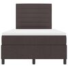 vidaXL Cama Box com colch&atilde;o Castanho escuro 120 x 190 cm tecido