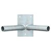 vidaXL Suporte de Poste para Bandeira Prateado 11,5 x 7,5 x 0,2 cm A&ccedil;o