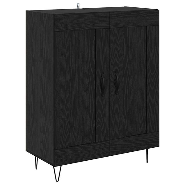 vidaXL Buffet Carvalho Preto 69,5 x 34 x 90 cm