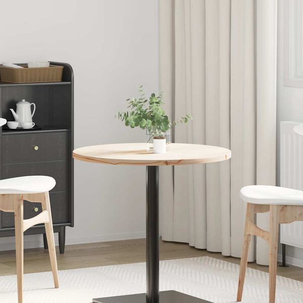 vidaXL Tampo de mesa pinho maci&ccedil;o &Oslash;70x2,5 cm