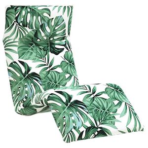 vidaXL Espregui&ccedil;adeira dobr&aacute;vel 175x54x8,5 cm Padr&atilde;o de folhas