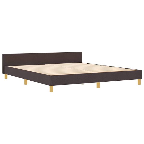 vidaXL Estrutura da Cama Castanho escuro 180 x 200 cm tecido