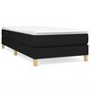 vidaXL Estrutura de cama com molas 80x200 cm tecido preto