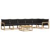 vidaXL Conjunto de Sof&aacute;s para Exterior 7 unid. Branco e Preto