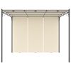 vidaXL Gazebo de jardim com cortina lateral 3x3x2,25m cor creme
