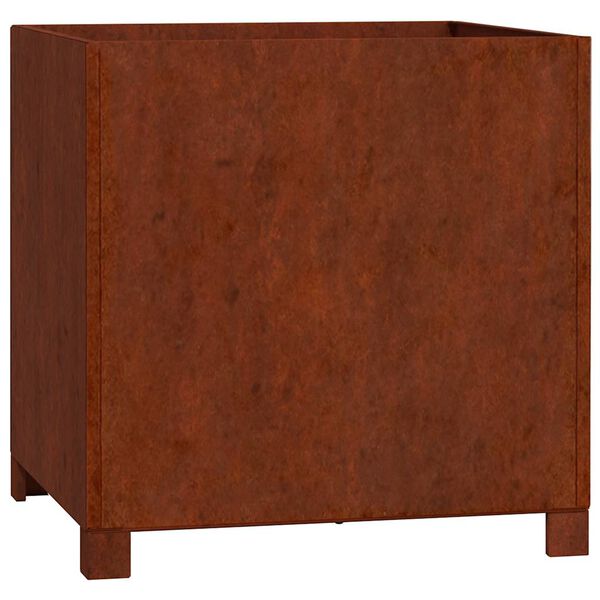 vidaXL Vaso/floreira com pernas 50x50x50 cm a&ccedil;o corten cor enferrujado