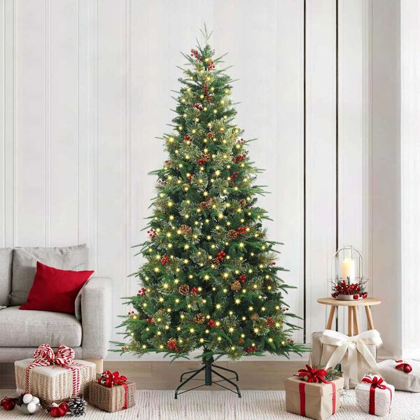 vidaXL &Aacute;rvore de Natal Articulada Artificial Verde 240 cm PE e PVC