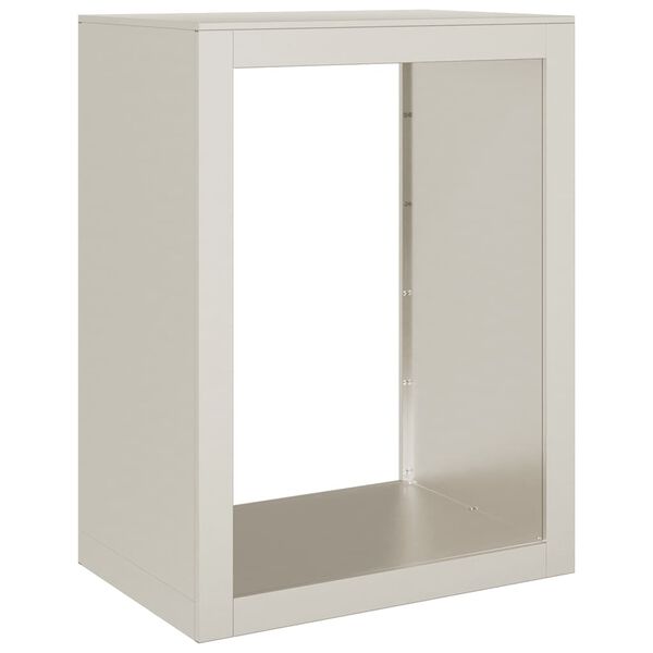vidaXL Rack Lenha 60x40x80 cm a&ccedil;o resistente &agrave;s intemp&eacute;ries