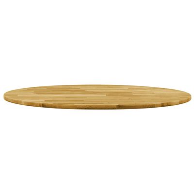 vidaXL Tampo de mesa madeira de carvalho maciça redondo 23 mm 900 mm