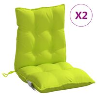 vidaXL Almofadões cadeira encosto baixo 2 pcs oxford verde brilhante