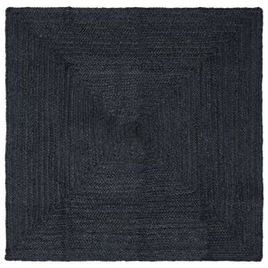 vidaXL Tapetes de &aacute;rea Quadrado Cinzento-Escuro 160 x 160 cm Juta
