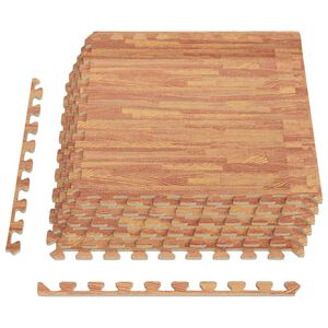 vidaXL Tapetes de ch&atilde;o 6 pcs 2,16 ㎡ espuma de EVA gr&atilde;os madeira