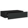 vidaXL Prateleiras de parede com gavetas 2 pcs MDF 40x23,5x10 cm preto